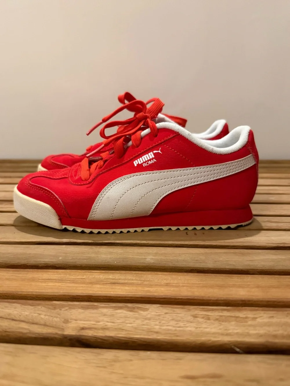 Puma Kids Red Roma Sneakers